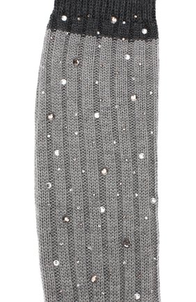 Детские гольфы из смеси шерсти и шелка La Perla серого цвета, арт. 48860/4-6 в ЦУМ | Фото №2 Детские гольфы из смеси шерсти и шелка La Perla серого цвета | Фото №2