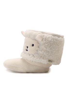 Детские флисовые носки AIGLE бежевого цвета по цене 1505 руб., арт. H92111/L0LLYWARM FUN | Фото 2 Детские флисовые носки AIGLE бежевого цвета, арт. H92111/L0LLYWARM FUN | Фото 2