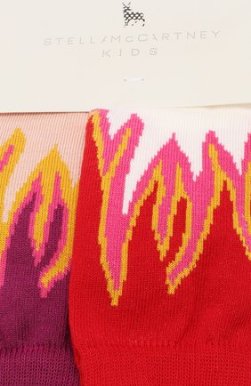 Детские комплект из двух пар носков Stella McCartney розового цвета, арт. 518701/SLM01 в ЦУМ | Фото №2 Детские комплект из двух пар носков Stella McCartney розового цвета | Фото №2
