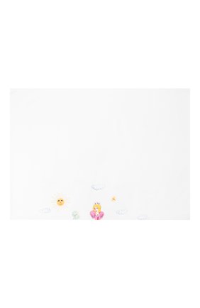 Детского хлопковый пододеяльник с вышивкой LORETTA CAPONI белого цвета, арт. 182K23198301701 | Фото 1 (Материал: Хлопок, Текстиль; Статус проверки: Проверено, Проверена категория)