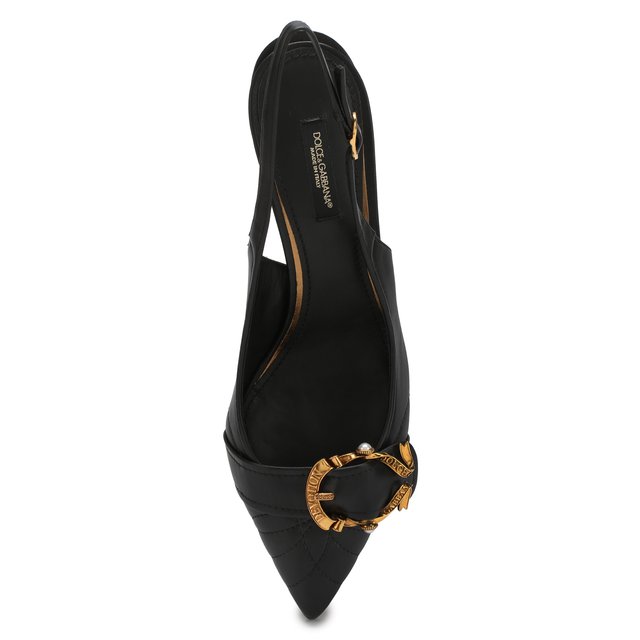 Кожаные туфли Devotion с открытым задником Dolce&Gabbana 6108157