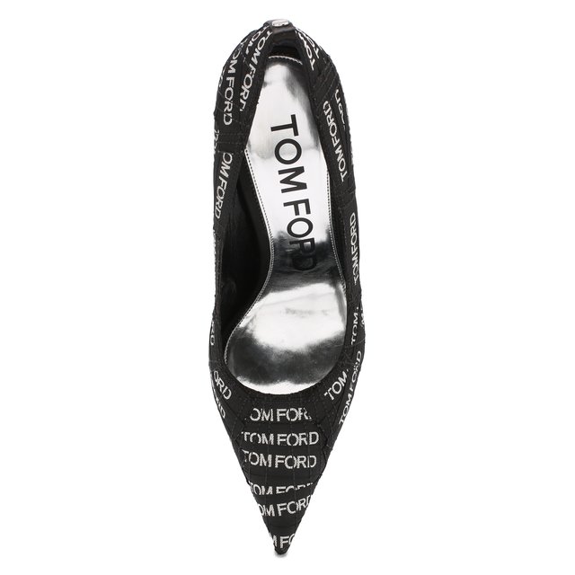 Текстильные туфли Logomania на шпильке Tom Ford 6110110
