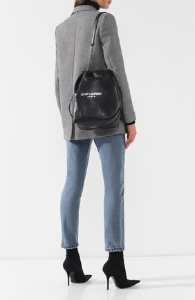 Женская сумка teddy SAINT LAURENT черная цвета, арт. 538447/0YP0E купить в ЦУМ | Фото №2 Сумка Teddy Saint Laurent черная цвета | Фото №2