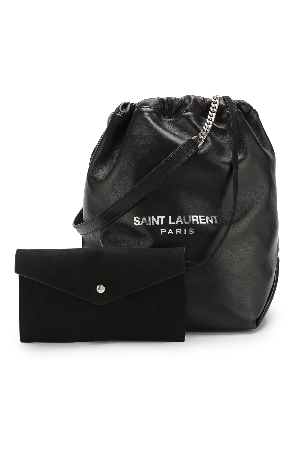 Женская сумка teddy SAINT LAURENT черная цвета, арт. 538447/0YP0E купить в ЦУМ | Фото №5 Сумка Teddy Saint Laurent черная цвета | Фото №5