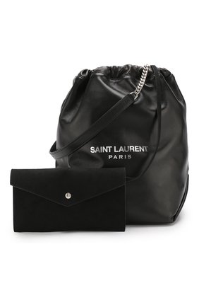 Женская сумка teddy SAINT LAURENT черная цвета, арт. 538447/0YP0E купить в ЦУМ | Фото №5 Сумка Teddy Saint Laurent черная цвета | Фото №5