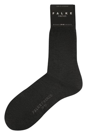Мужские хлопковые носки firenze FALKE темно-серого цвета, арт. 14684 | Фото 1 (Материал внешний: Хлопок; Кросс-КТ: бельё; Статус проверки: Проверена категория)