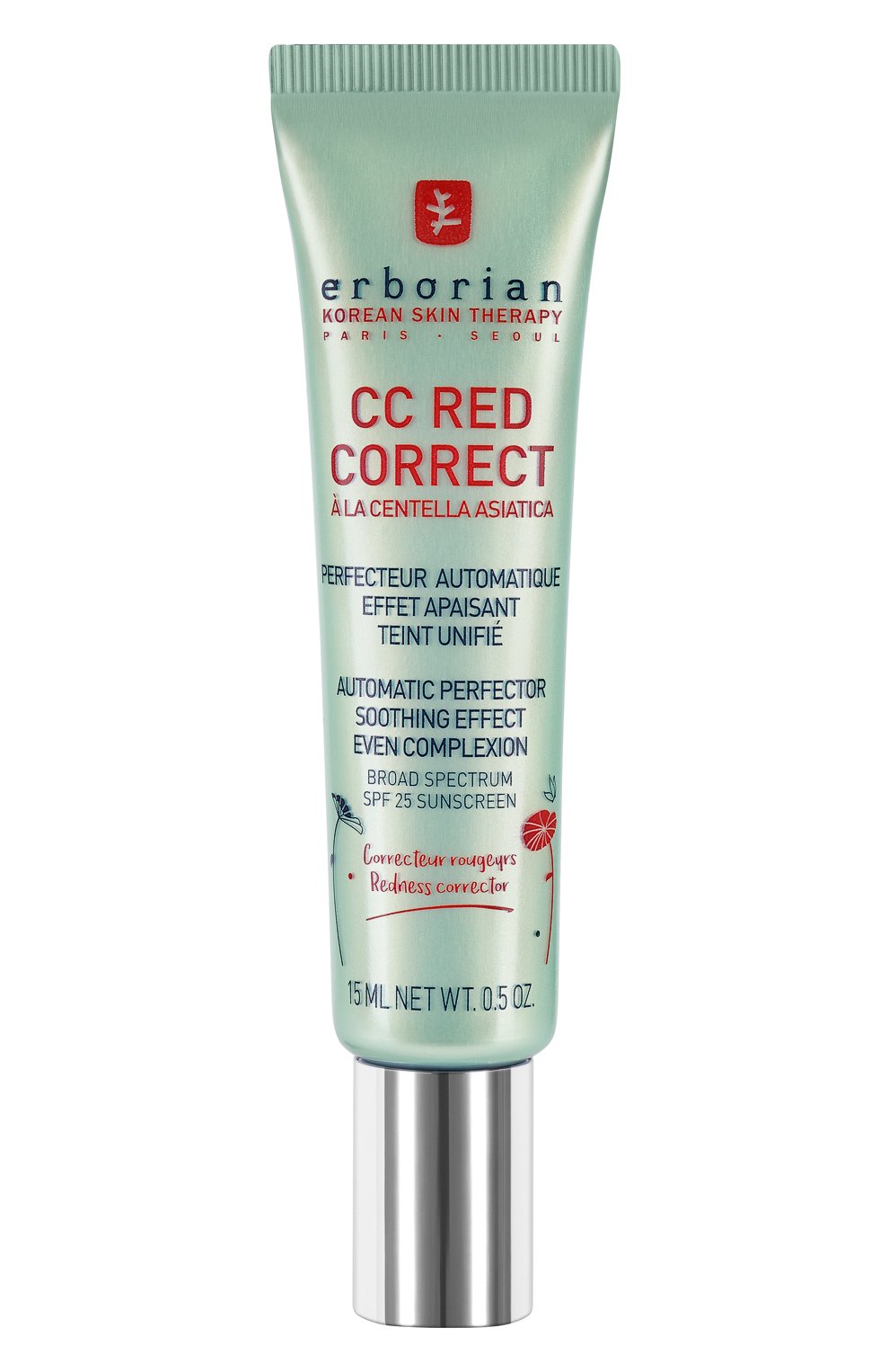 Корректирующий крем для лица cc red correct (15ml) ERBORIAN бесцветного цвета, арт. 783780 | Фото 1 (Статус проверки: Проверена категория)