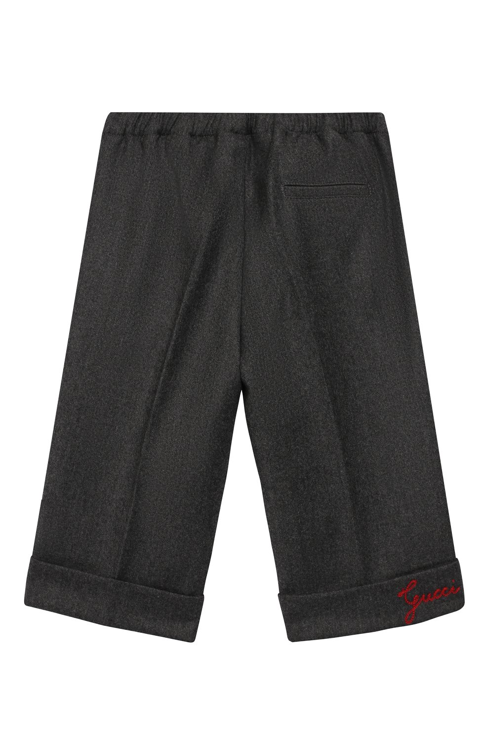 Детские брюки из смеси шерсти и кашемира GUCCI серого цвета, арт. 512215/XBE30 | Фото 2 (Кросс-КТ НВ: Брюки; Статус проверки: Проверена категория)