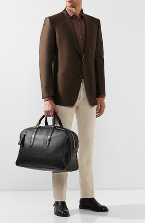 Мужская кожаная дорожная сумка TOM FORD черного цвета по цене 299500 руб., арт. H0362P-G02 | Фото 2 Мужская кожаная дорожная сумка TOM FORD черного цвета, арт. H0362P-G02 | Фото 2