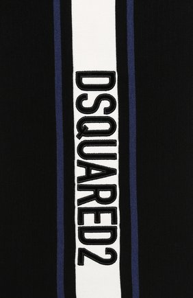 Женский черно-белый шарф из смеси шерсти и вискозы Dsquared2, арт. KNM0028 01W01019 купить в ЦУМ | Фото №2 Шарф из смеси шерсти и вискозы Dsquared2 черно-белый | Фото №2