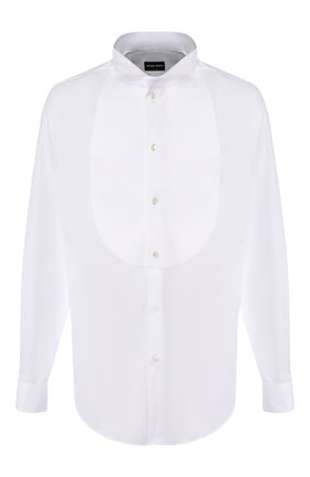 Мужская хлопковая сорочка под смокинг GIORGIO ARMANI белого цвета по цене 34950 руб., арт. 8WGCCZS1/TZ201 | Фото 1 Мужская хлопковая сорочка под смокинг GIORGIO ARMANI белого цвета, арт. 8WGCCZS1/TZ201 | Фото 1