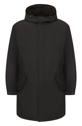 Мужская кашемировая парка на молнии с капюшоном LORO PIANA черного цвета по цене 290500 руб., арт. FAG4266 | Фото 1 Мужская кашемировая парка на молнии с капюшоном LORO PIANA черного цвета, арт. FAG4266 | Фото 1