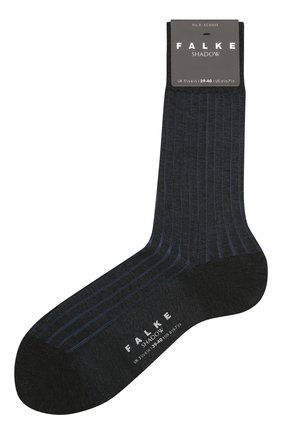Мужские хлопковые носки shadow FALKE серого цвета, арт. 14648 | Фото 1 (Материал внешний: Хлопок; Кросс-КТ: бельё; Статус проверки: Проверена категория)