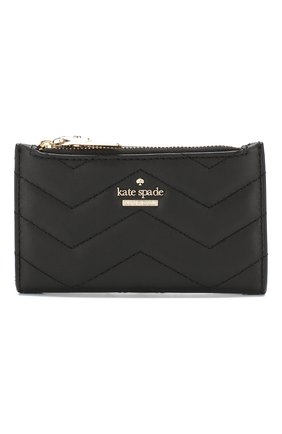 Кожаный кошелек с отделениями для кредитных карт Kate Spade New York, черного цвета, арт. PWRU6636 в ЦУМ | Фото №1 Кожаный кошелек с отделениями для кредитных карт Kate Spade New York черного цвета | Фото №1