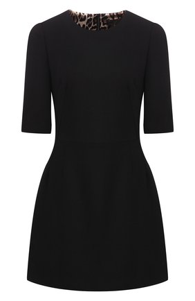Женское приталенное мини-платье из шерсти DOLCE & GABBANA черного цвета по цене 183000 руб., арт. I6865Z/FUBEM | Фото 1 Женское приталенное мини-платье из шерсти DOLCE & GABBANA черного цвета, арт. I6865Z/FUBEM | Фото 1 (Материал внешний: Шерсть; Длина Ж (юбки, платья, шорты): Мини; Рукава: Короткие, 3/4; Статус проверки: Проверено, Проверена категория; Случай: Вечерний; Стили: Гламурный; Женское Кросс-КТ: Платье-одежда)