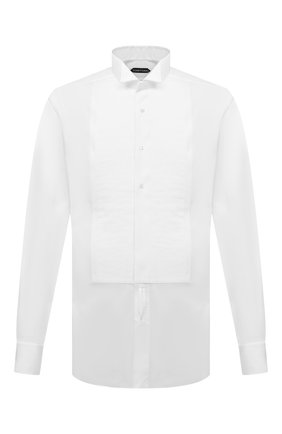 Мужская хлопковая сорочка под смокинг TOM FORD белого цвета по цене 53400 руб., арт. 4FT000/94C8CR | Фото 1 Мужская хлопковая сорочка под смокинг TOM FORD белого цвета, арт. 4FT000/94C8CR | Фото 1