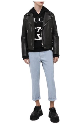Мужской хлопковое худи GUCCI черного цвета по цене 88200 руб., арт. 475374/X3Q25 | Фото 2 Мужской хлопковое худи GUCCI черного цвета, арт. 475374/X3Q25 | Фото 2 (Статус проверки: Проверено, Проверена категория; Рукава: Длинные; Мужское Кросс-КТ: Худи-одежда; Материал внешний: Хлопок; Длина (для топов): Стандартные; Принт: С принтом)