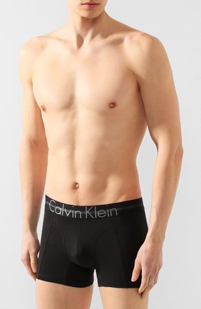 Мужские хлопковые боксеры с широкой резинкой CALVIN KLEIN черного цвета по цене 3700 руб., арт. NB1483A | Фото 2 Мужские хлопковые боксеры с широкой резинкой CALVIN KLEIN черного цвета, арт. NB1483A | Фото 2