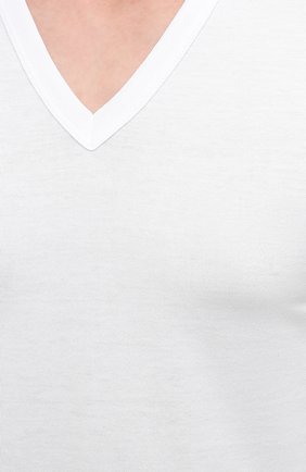 Мужская хлопковая футболка DOLCE & GABBANA белого цвета, арт. G8HL7T/FU7EQ | Фото 5 (Принт: Без принта; Рукава: Короткие; Длина (для топов): Стандартные; Региональные ограничения белый список (Axapta Mercury): RU; Мужское Кросс-КТ: Футболка-одежда; Материал внешний: Хлопок; Стили: Кэжуэл; Статус проверки: Проверена категория)