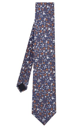 Мужской шелковый галстук с узором VAN LAACK синего цвета, арт. LUIS-PEL/K70699 | Фото 2 (Материал: Шелк, Текстиль; Принт: С принтом)