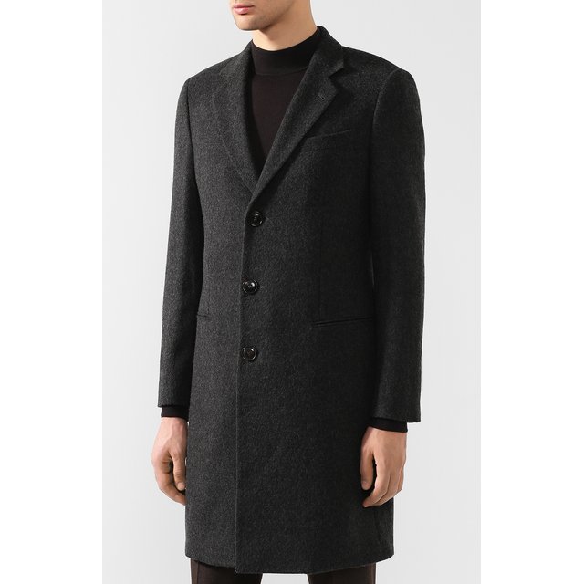 Однобортное пальто из шерсти Giorgio Armani 9599323