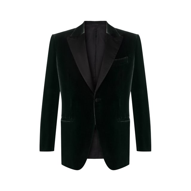 Однобортный пиджак из смеси хлопка и шелка Brioni RE4X0M/0705S