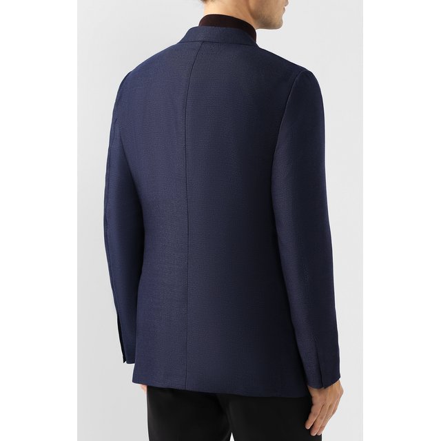 фото Однобортный пиджак из смеси кашемира и шелка zegna couture