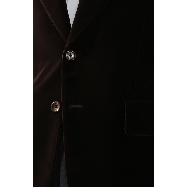 Однобортный пиджак из хлопка Tom Ford 6370678