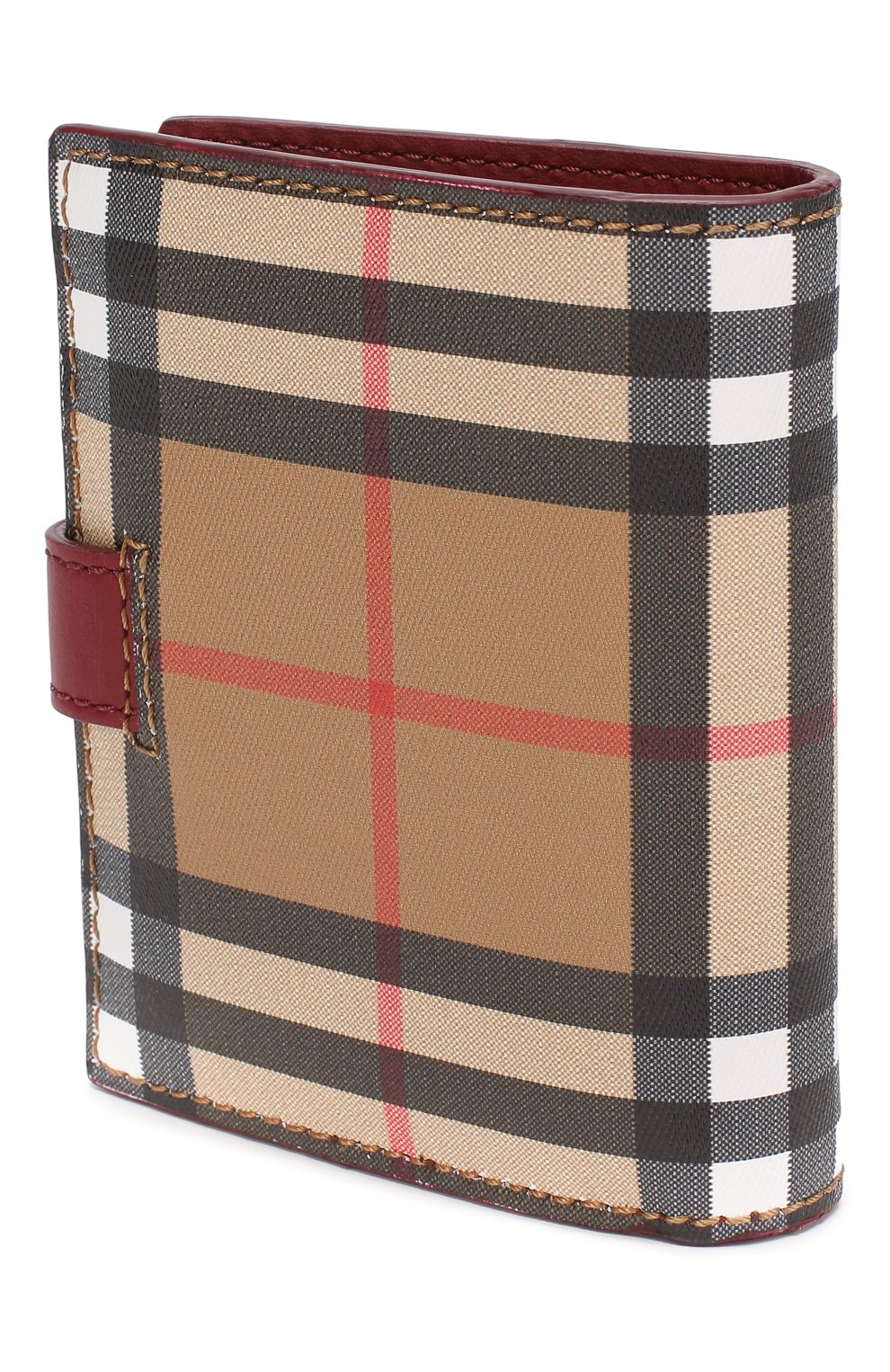 Кожаный кошелек в клетку Vintage Check Burberry, красного цвета, арт. 4080006 в ЦУМ | Фото №2 Кожаный кошелек в клетку Vintage Check Burberry красного цвета | Фото №2