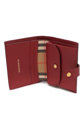 Кожаный кошелек в клетку Vintage Check Burberry, красного цвета, арт. 4080006 в ЦУМ | Фото №3 Кожаный кошелек в клетку Vintage Check Burberry красного цвета | Фото №3