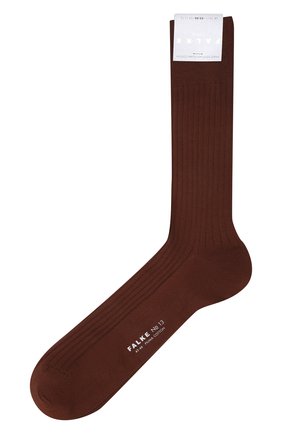 Мужские хлопковые носки FALKE коричневого цвета, арт. 14669 | Фото 1 (Материал внешний: Хлопок; Статус проверки: Проверено, Проверена категория; Кросс-КТ: бельё)