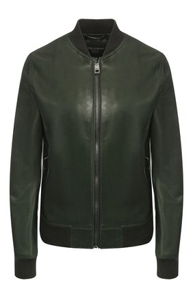 Женская однотонная кожаная куртка DOLCE & GABBANA зеленого цвета по цене 299500 руб., арт. I9308W/FULYE | Фото 1 Женская однотонная кожаная куртка DOLCE & GABBANA зеленого цвета, арт. I9308W/FULYE | Фото 1