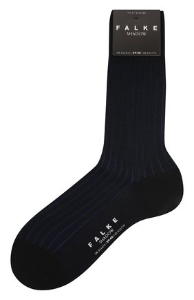 Мужские хлопковые носки shadow FALKE синего цвета, арт. 14648 | Фото 1 (Статус проверки: Проверена категория; Материал внешний: Хлопок; Кросс-КТ: бельё)