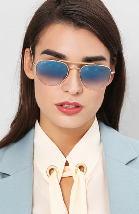 Женские голубые солнцезащитные очки Ray-Ban, арт. 3648-001/3F купить в ЦУМ | Фото №2 Солнцезащитные очки Ray-Ban голубые | Фото №2