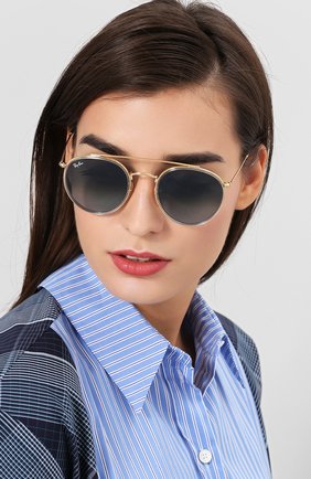 Женские голубые солнцезащитные очки Ray-Ban, арт. 3647N-91233M купить в ЦУМ | Фото №2 Солнцезащитные очки Ray-Ban голубые | Фото №2