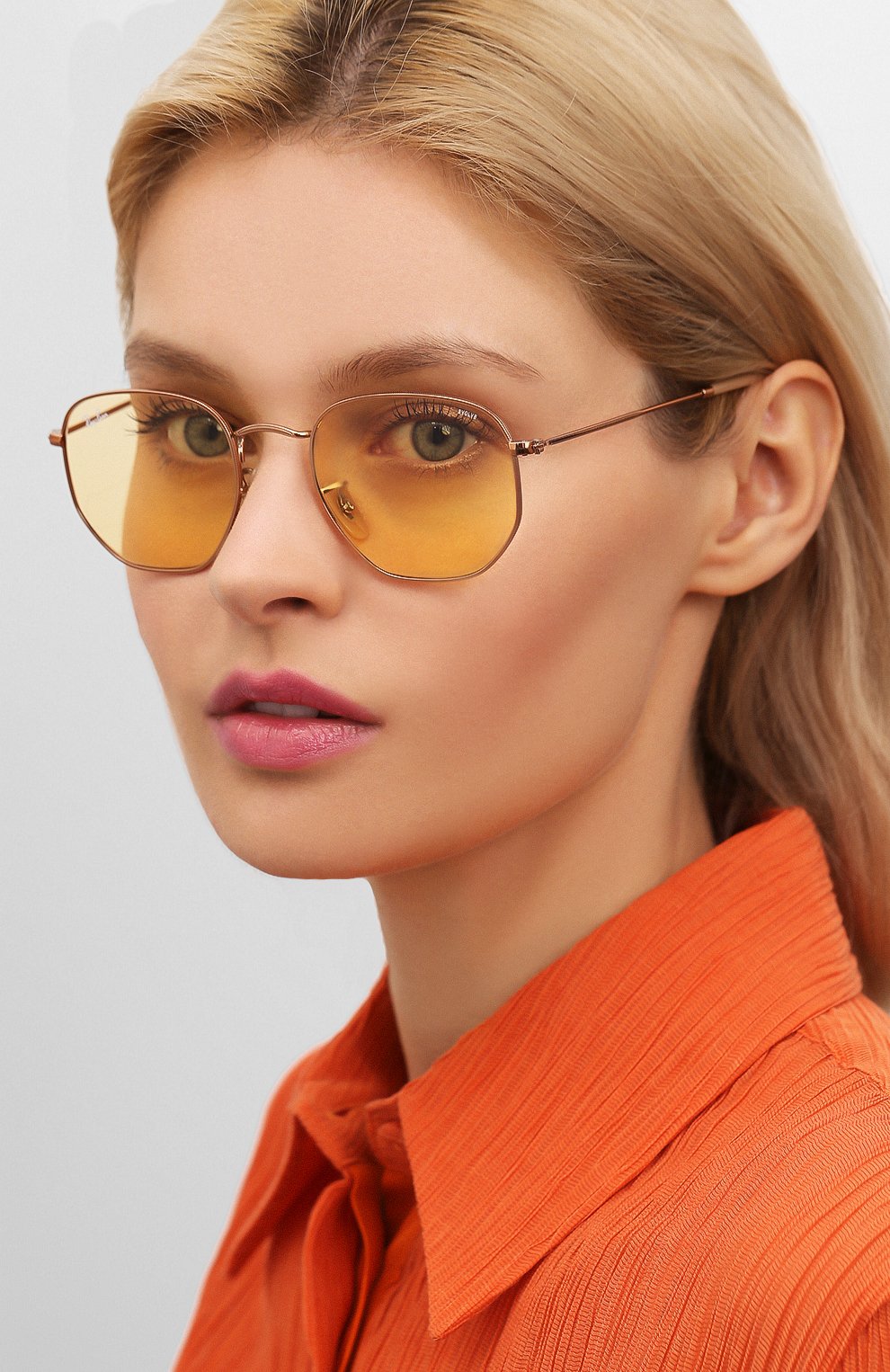Женские солнцезащитные очки RAY-BAN желтого цвета по цене 12900 руб., арт. 3548N-91310Z | Фото 2 Женские солнцезащитные очки RAY-BAN желтого цвета, арт. 3548N-91310Z | Фото 2