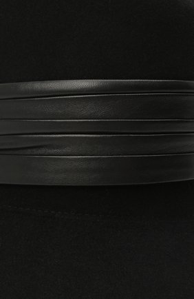 Фетровая шляпа с кожаной лентой Saint Laurent, черного цвета, арт. 542391/3YB40 в ЦУМ | Фото №3 Фетровая шляпа с кожаной лентой Saint Laurent черного цвета | Фото №3