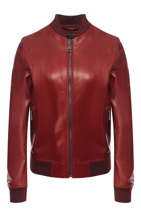 Женская однотонная кожаная куртка DOLCE & GABBANA бордового цвета по цене 299500 руб., арт. I9308W/FULYE | Фото 1 Женская однотонная кожаная куртка DOLCE & GABBANA бордового цвета, арт. I9308W/FULYE | Фото 1