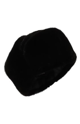 Мужская шапка-ушанка из меха норки KUSSENKOVV черного цвета, арт. 332800002158 | Фото 1 (Материал: Натуральный мех; Статус проверки: Проверено, Проверена категория)