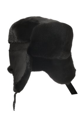 Мужская меховая шапка-ушанка KUSSENKOVV черного цвета, арт. 332800002115 | Фото 1 (Материал: Натуральный мех; Статус проверки: Проверено, Проверена категория)