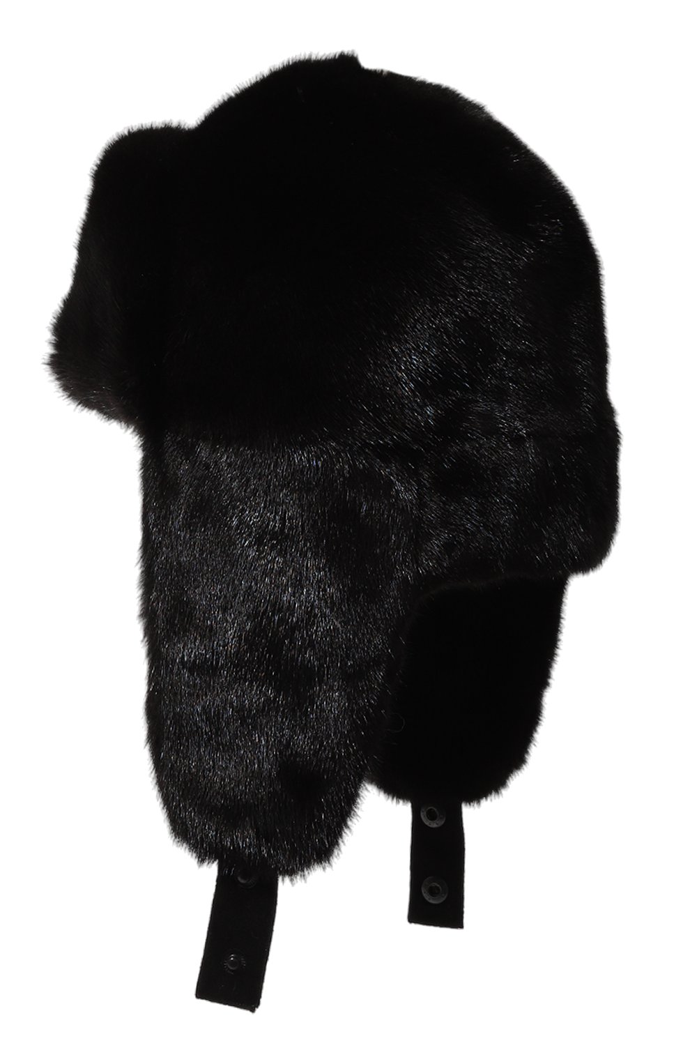 Мужская норковая шапка-ушанка KUSSENKOVV черного цвета, арт. 322800002227 | Фото 2 (Статус проверки: Проверено, Проверена категория; Материал: Натуральный мех)