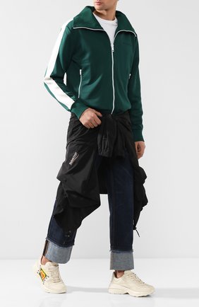 Мужские кожаные кроссовки rhyton GUCCI кремвого цвета по цене 65500 руб., арт. 500878/DRW00 | Фото 2 Мужские кожаные кроссовки rhyton GUCCI кремвого цвета, арт. 500878/DRW00 | Фото 2