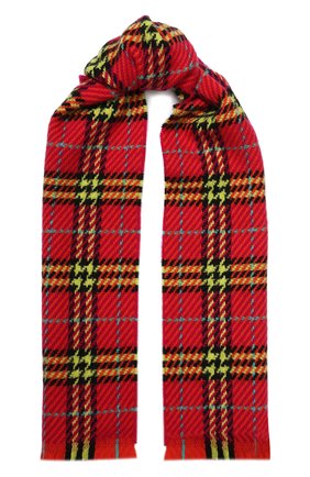 Детский шерстяной шарф BURBERRY красного цвета, арт. 4078166 | Фото 1 (Материал: Шерсть, Текстиль; Статус проверки: Проверено, Проверена категория)