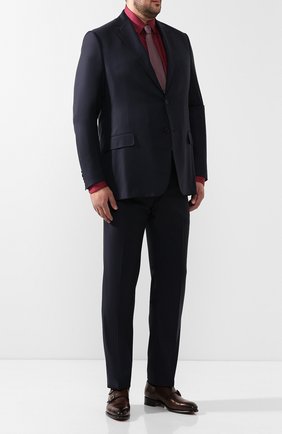 Мужская хлопковая рубашка с воротником button down ZILLI бордового цвета по цене 64200 руб., арт. MFQ-01501-17004/RE01 | Фото 2 Мужская хлопковая рубашка с воротником button down ZILLI бордового цвета, арт. MFQ-01501-17004/RE01 | Фото 2