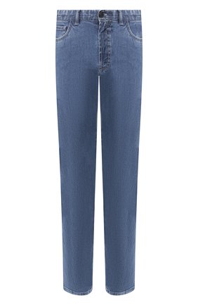 Мужские джинсы прямого кроя BRIONI синего цвета, арт. SPLE0N/PZD01 | Фото 1 (Материал внешний: Хлопок, Деним; Длина (брюки, джинсы): Стандартные; Силуэт М (брюки): Прямые; Статус проверки: Проверена категория; Кросс-КТ: Деним)