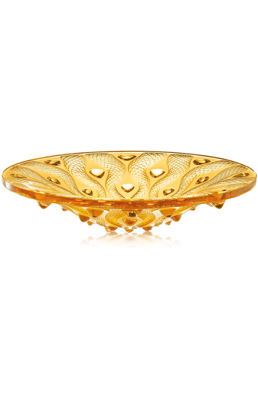 Мужского ваза для фруктов serpentine LALIQUE желтого цвета, арт. 10016700 | Фото 1