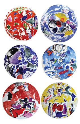 Мужского набор из 6-ти тарелок collection marc chagall BERNARDAUD разноцветного цвета по цене 59200 руб., арт. 1168/21260-6-V2 | Фото 1 Мужского набор из 6-ти тарелок collection marc chagall BERNARDAUD разноцветного цвета, арт. 1168/21260-6-V2 | Фото 1