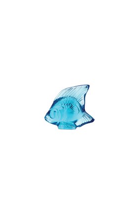Скульптура fish LALIQUE голубого цвета, арт. 3000200 | Фото 1 (Статус проверки: Проверена категория; Интерьер_коллекция: Fish; Ограничения доставки: fragile-2)