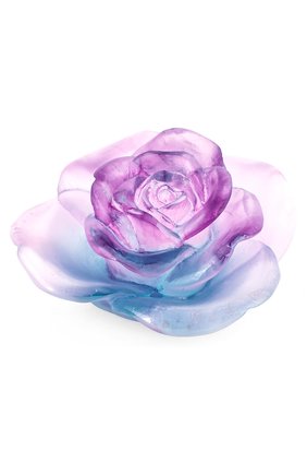Фигурка цветок розы DAUM фиолетового цвета, арт. 05290-3 | Фото 1 (Интерьер_коллекция: Roses; Ограничения доставки: fragile-2)