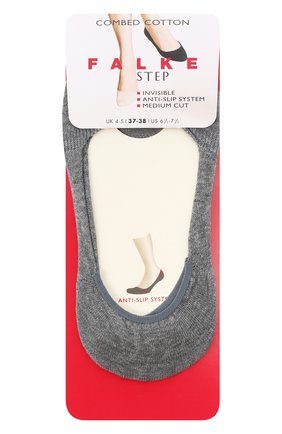 Женские хлопковые подследники step invisible FALKE серого цвета по цене 960 руб., арт. 47567_ | Фото 1 Женские хлопковые подследники step invisible FALKE серого цвета, арт. 47567_ | Фото 1